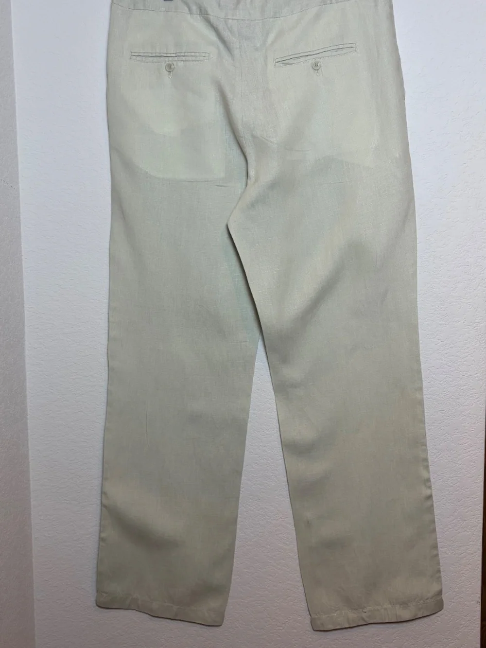 Kenneth Cole New York Vintage Y2K Mens 100% Linen Pants Beige 38x32 Size L